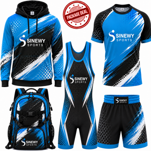 Ensemble d'équipement de sport MMA SINEWY pour adultes unisexes, vêtements de sport, ensemble de vêtements de combat en polyester respirant - Product Image 2
