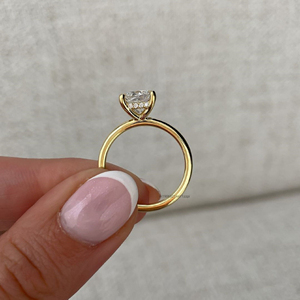 Bague de fiançailles de 1.25 carats avec coussin de mariée et réglage de halo invisible idéal pour cadeau de mariage ou de fiançailles - Product Image 2