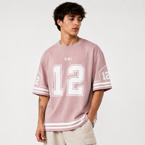 Camiseta Deportiva de Fútbol Americano Personalizada con Estampado Hip Hop, Manga Corta, Secado Rápido, Transpirable, Malla 100% Poliéster, Lisa, para Adultos - Product Image 1