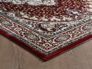 Alfombra turca de lujo hecha a máquina, color rojo Shiraz, premium para sala de estar, del fabricante de Gaziantep. - Product Image 3