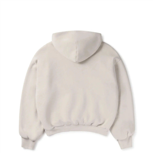 Pull-over oversize à capuche pour homme 100% coton avec logo personnalisé, épaule tombante et imprimé brodé, éponge lourde pour l'hiver - Product Image 2