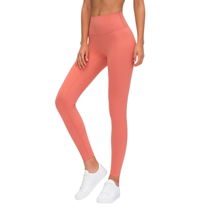 <b>Women's</b> Mid Waist Seamless Breathable Comfort Fit Yoga <b>Leggings</b> with Organic Cotton Bamboo Fabric - Product Image 5