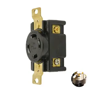 High efficiency NEMA L14-30R 30A 125/250V Tighten down firmly Locking Receptacle perfect for Locking seal