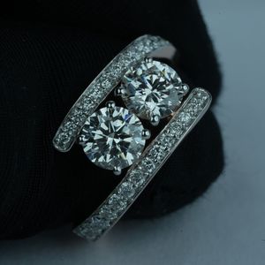 Bague en diamant exclusive créée en laboratoire EF Couleur VS1 Clarté Forme ronde Or Rose Or Argent IGI SGL Certifié Fine Jewelry - Product Image 4