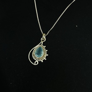 จี้พลอยคาลซิโดนีน้ำ, เงินสเตอร์ลิง925, จี้ทำมือ, จี้ดีไซน์, จี้อัญมณี, จี้ที่น่าดึงดูด - Product Image 4