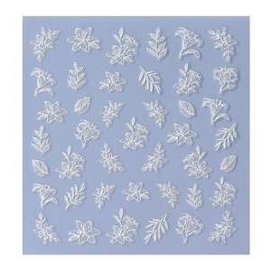 GLOSSYBLOSSOM Botanic Bliss 2D Nail Art Decal autoadhesivo Floret decoración Deco pegatinas para uñas blanco brillante 69024 - Product Image 1