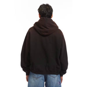 Sweat-shirt à capuche zippé intégral pour homme, en mélange de coton épais, nouveau style personnalisé, pour l'automne, streetwear vierge, vente en gros - Product Image 5