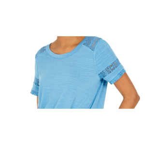 Top in maglia con inserti in pizzo blu da donna Style & Co, taglia piccola - Product Image 2
