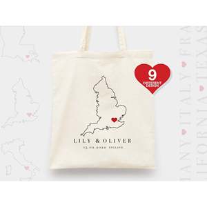 Sacs fourre-tout personnalisés pour mariage, sacs cadeaux pour la fête nuptiale - Product Image 1