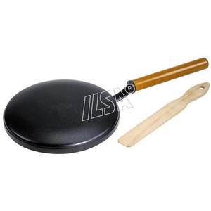 Ilsa Sartén para Crepas Antiadherente de Aluminio de 20 cm con Espátula Negra - Utensilios para Hacer Crepas y Panqueques - Product Image 1
