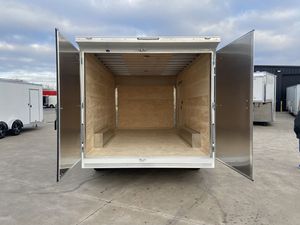 New Enclose <b>Trailer</b> 8.5x16 11.4K Aluminum Enclosed <b>Cargo</b> <b>Trailer</b> with White Out Package 2001-3000kg Payload Pewter for Sale - Product Image 6