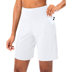 Pantalones cortos de mujer de alta calidad, nuevo diseño, bolsillos laterales, algodón transpirable, patrón básico de comodidad, pantalones cortos personalizables para mujer - Product Image 1