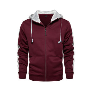 ชุดวอร์มวิ่งผู้ชายแบบมีซิปเต็มตัว น้ำหนักเบา ใส่สบาย ระบายอากาศได้ดี ไซส์ใหญ่ สำหรับฤดูหนาว ผลิตจากผ้าโพลีเอสเตอร์ผสมคอตตอน รับสกรีนโลโก้ตามแบบ - Product Image 6