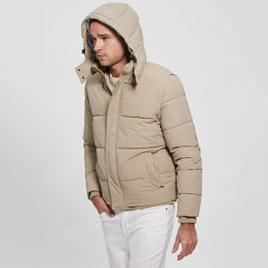 Abrigo acolchado de invierno fino personalizado para hombre, chaquetas acolchadas impermeables de estilo callejero con cuello levantado para hombre 100% - Product Image 3