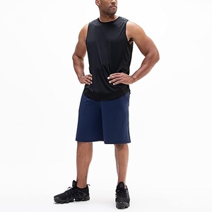 Men's Eco-Friendly Solid Workout Gym Shorts Canvas Elastic Waist Quick Dry Summer Bottom Basketball <b>Running</b> Loose-Fit Pockets - Product Image 3