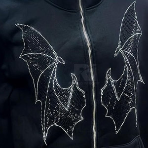 Custom Made Design High Quality <b>Pullover</b> <b>Men</b> Rhinestone Hoodies Solid Color Plus Size <b>Men</b> Rhinestone Hoodies - Product Image 4