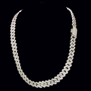 Hip Hop Iced Out Cuban Link <b>Chain</b> with <b>VVS</b> Moissanite <b>Diamonds</b> Trendy Body Jewelry for Wedding and Party - Product Image 2