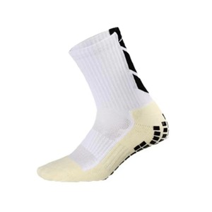 High Quality Customizable Sports Training <b>Socks</b> Non-Slip <b>Grip</b> Crew Breathable Mesh Custom Logo Cuff <b>White</b> Black for Spring - Product Image 3