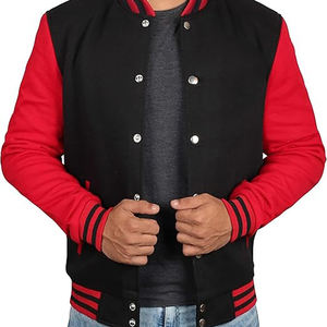 Customized Newest Design Unisex Formal Canvas Varsity Jacket Waterproof Windproof High Quality Durable Sale Custom Color & Logo - Product Image 1