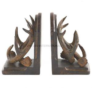 Juego de 2 sujetalibros de metal con forma única, acabado negro, estilo elegante, hechos a mano, decoración de lujo para el hogar - Product Image 3