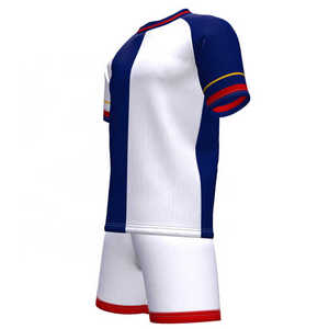 Uniformes de fútbol de poliéster 100% transpirables de secado rápido de alta calidad con números de logotipo personalizados y camisetas de fútbol de ajuste cómodo - Product Image 6