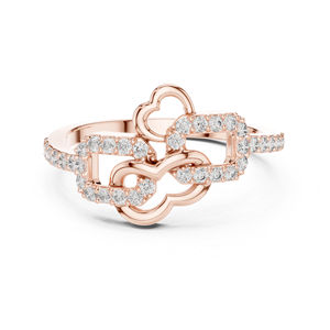 Bague de fiançailles en or blanc 14 carats avec diamant rond cultivé en laboratoire pour femmes, 0,3 carat, certifiée IGI, luxe - Product Image 2