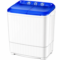 Oferta Especial: Lavadora Semiautomática Compacta de Doble Tina de 3.5KG/2KG con Pulsador y Centrifugadora para Apartamentos, Dormitorios y Hogares