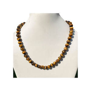 2025 <b>Top</b> Quality Natural Tiger Eye Round Bead <b>String</b> Necklaces Bulk Discounts Available - Product Image 1