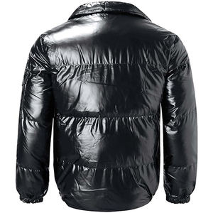 Vente en gros Veste à bulles matelassée imperméable d'hiver à col montant pour hommes Veste matelassée d'extérieur personnalisée OEM pour hommes - Product Image 3