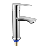 Robinet de lavabo économique en acier inoxydable, vente chaude, directement de l'usine, filtre, lavabo, robinet de salle de bain, robinet de lavabo chaud et froid