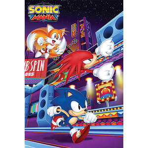 Modern for Sonic the Hedgehog <b>Poster</b> Sonic Mania Wall Art Made of Paper - Product Image 1