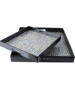 Fabricant Creative Artistique Rectangle Plateau de Service Ensemble Nouveau Design Sculpté à la Main MDF Bois Alimentaire - Product Image 4