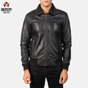 Best Quality Men's Cow Skin <b>Real</b> <b>Leather</b> <b>Biker</b> <b>Jacket</b> Stand Collar Great Price Winter Motorbike Riding New Arrival - Product Image 4