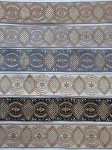 Lacets de travail en fil brodé sur mesure avec des options multicolores en paillettes brodées en largeur de 1.5 pouces en 2 couleurs - Product Image 4