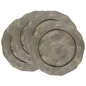 Plaque de chargeur décorative ronde élégante en or Plaque de chargeur ornementale pour plaque de chargeur de mariage ou événement décoratif - Product Image 3