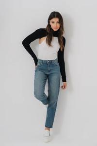 กางเกงยีนส์สไตล์ลำลองสำหรับผู้หญิงกางเกงแนวสตรีทระบายอากาศได้ดีแห้งเร็ว - Product Image 6