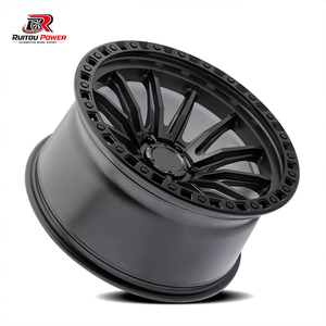 Rines Forjados Todoterreno Grises Personalizados con Borde Negro para Camionetas SUV de 17 18 20 22 Pulgadas 5x127 6x139.7 8x165.1 - Product Image 2