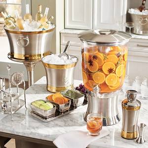 Seau à glace de luxe en acier inoxydable avec couvercle, finition dorée, design isolé pour la maison, les bars, les fêtes, les hôtels et les cadeaux - Product Image 2