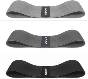 Custom Logo Set Of 3 Exercise Stretch Hip Circle Printed Fabric <b>Booty</b> Band Gym Fitness Glute Resistance Band - Product Image 2