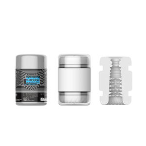 Stimulator Glans Pria Dua Kepala Laris Manis, Masturbator Mini Portabel Tahan Air, Simulasi Cup Masturbasi - Product Image 3