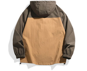 OEM Custom Sublimation Hood Waterproof Windbreaker Jackets Men Zipper <b>Football</b> Training <b>Canvas</b> Vintage Front Logo - Product Image 3