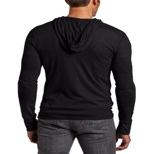 Pulls et sweats à capuche pour hommes en coton 100% de haute qualité, coupe oversize, anti-boulochage, noirs – Nouveauté très demandée pour l'hiver - Product Image 2