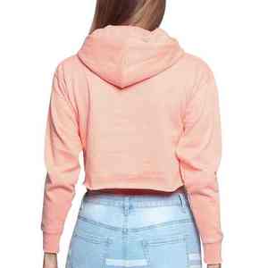 Última llegada sudaderas con capucha transpirables antiarrugas para las mujeres de tendencia superior de alta exigencia precio barato servicio OEM Crop Top Hoodies - Product Image 2