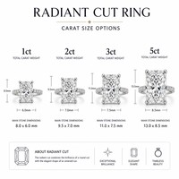 18K Weißgold Labor-Gezüchteter Diamant Smaragdschliff Eternity Ring Fassung-Set IGI-Zertifiziert Breiter Ring für Damen Party