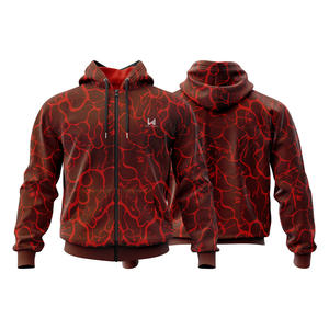 เสื้อฮู้ดดี้ผู้ชายทรงโอเวอร์ไซส์สำหรับฤดูหนาว แบบมีซิป ระบายอากาศได้ดี ผลิตจากผ้าโพลีเอสเตอร์ผสมคอตตอน 360 กรัม มีตัวเลือกไซส์พลัส  สามารถปรับแต่งโลโก้ได้ - Product Image 6