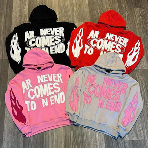 Sweat à capuche en coton épais 500gsm avec logo vierge et propre personnalisé pour hommes - Product Image 5