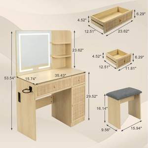 Mueble de Baño de Madera Natural de 60 Pulgadas, Gabinete de Madera Sólida, Venta al Por Mayor, Fábrica en Vietnam, Precios Competitivos, Se Aceptan OEM y ODM - Product Image 3