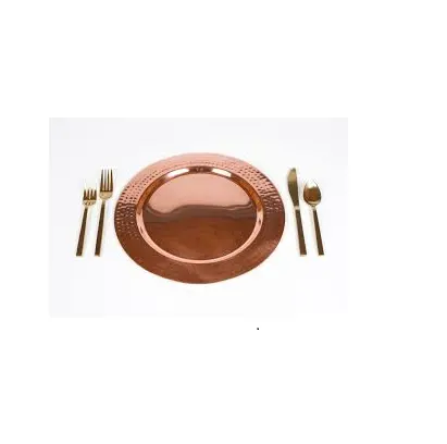 New Design Clear Gold copper Charger Plate and customized size cheap price and hot sale product free sample