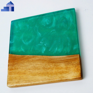 Dessous de verre en bois de résine époxy de vente chaude pour des fournitures d'ustensiles de cuisine forme usine vietnamienne pour des grossistes - Product Image 2
