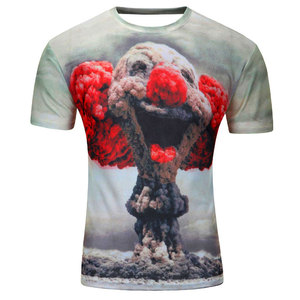 Camisetas Sublimadas para Hombre de Nuevo Diseño para Uso en Exteriores, Ropa Urbana al por Mayor, Poliéster/Algodón, Transpirables, Ecológicas, de Secado Rápido - Product Image 1